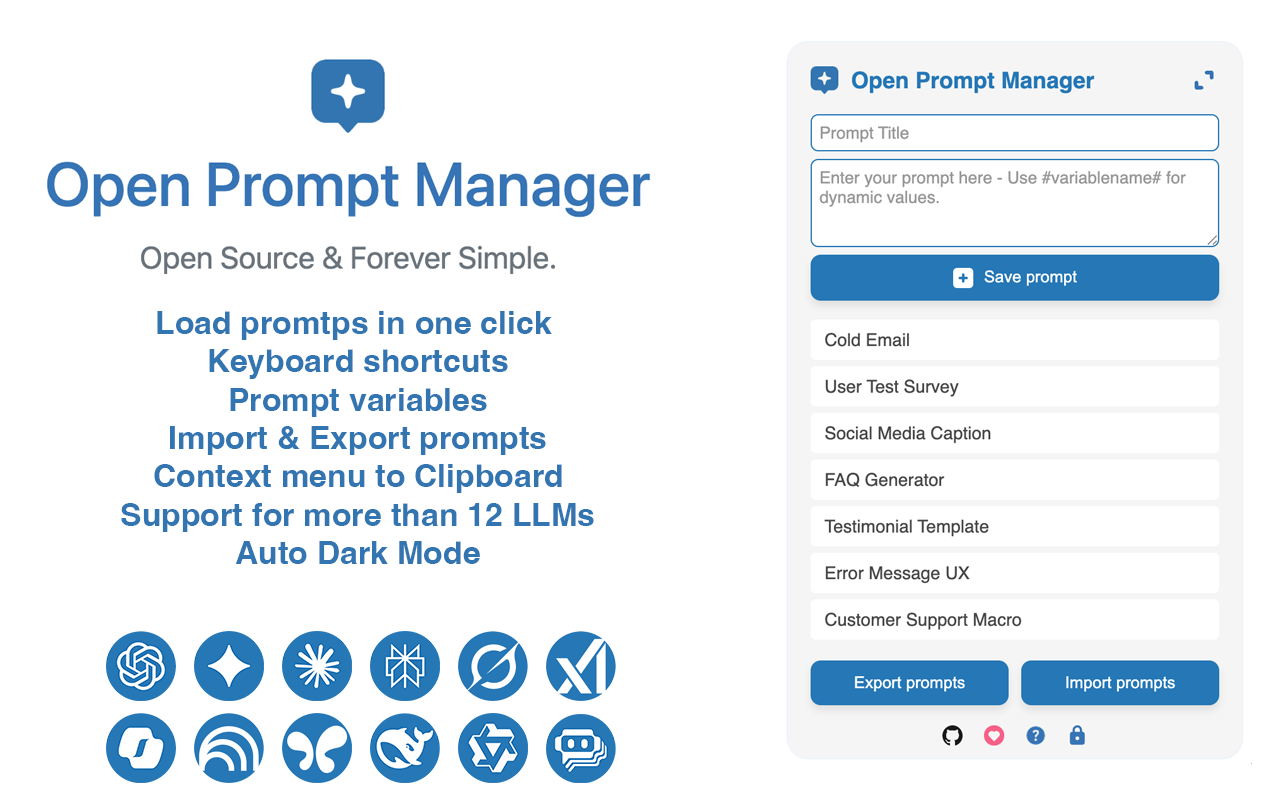 Open Prompt Manager - 截图 1