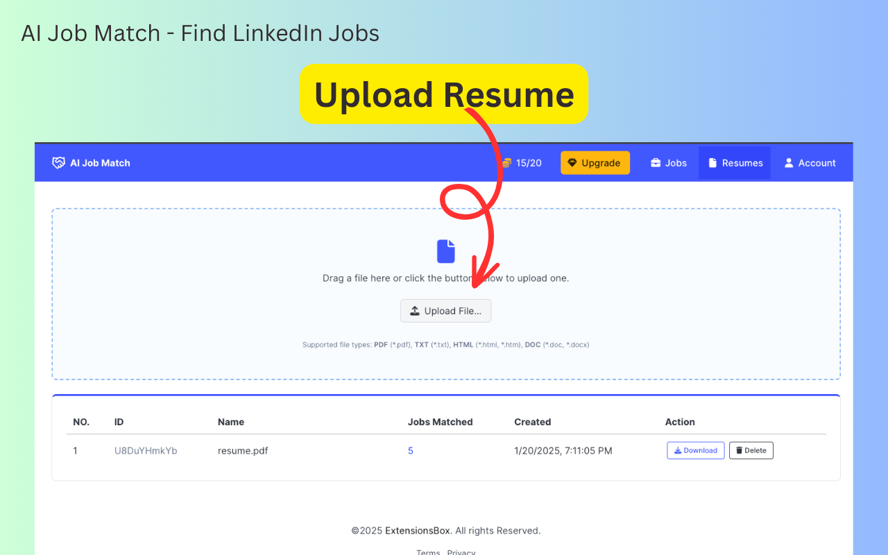 AI职位匹配 - 寻找LinkedIn工作 - 截图 1