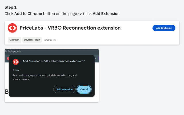 PriceLabs - VRBO Reconnection extension - 截图 2