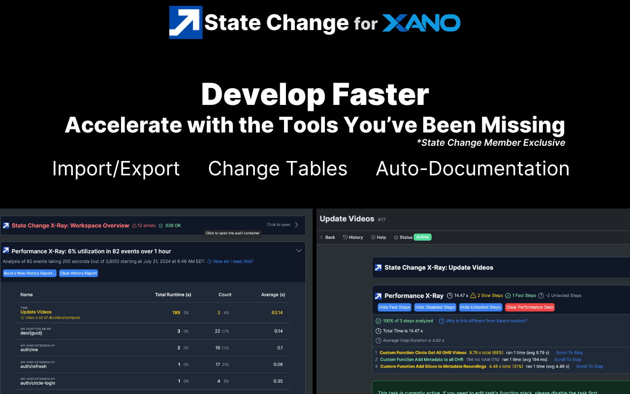 StateChange Power Tools For Xano - 截图 1