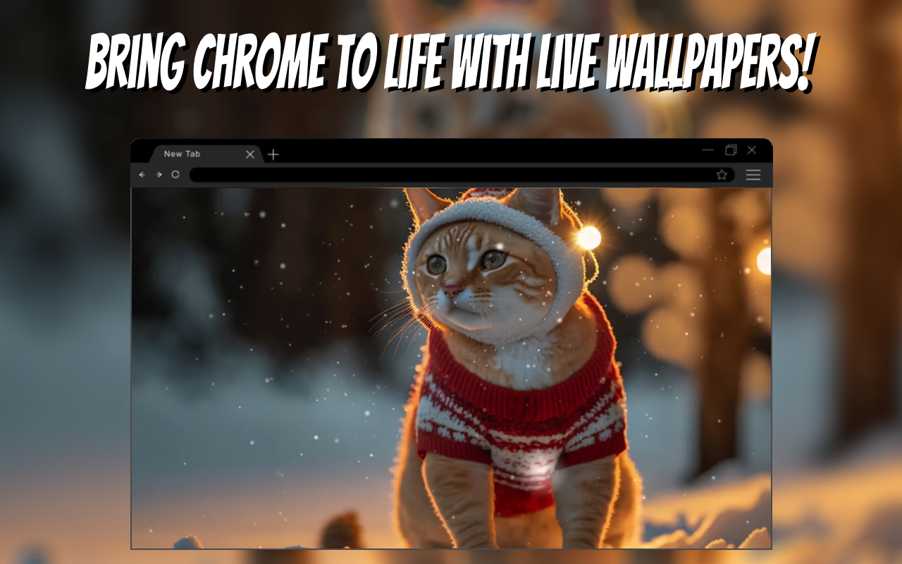 Christmas Cat Live Wallpaper New Tab - 截图 2