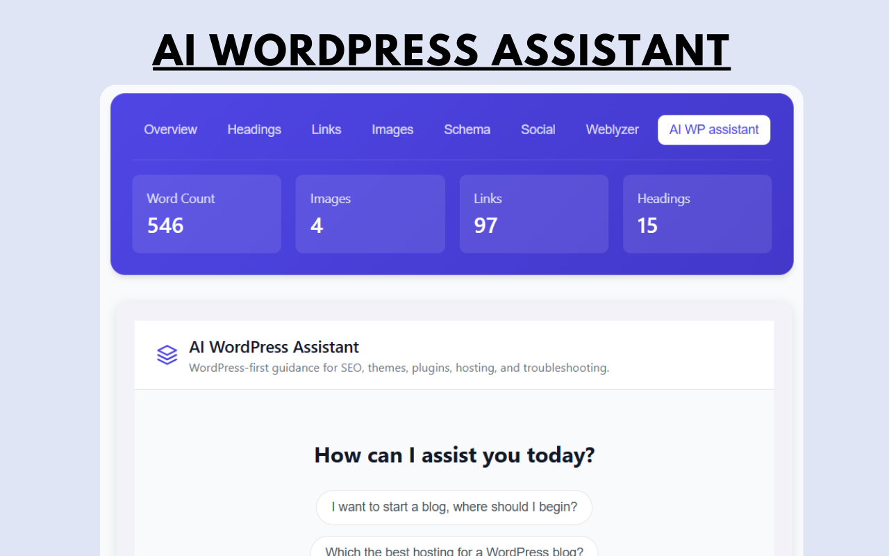 One Shot SEO: On-Page SEO Analyzer & WP Theme/Plugin Detector - 截图 5
