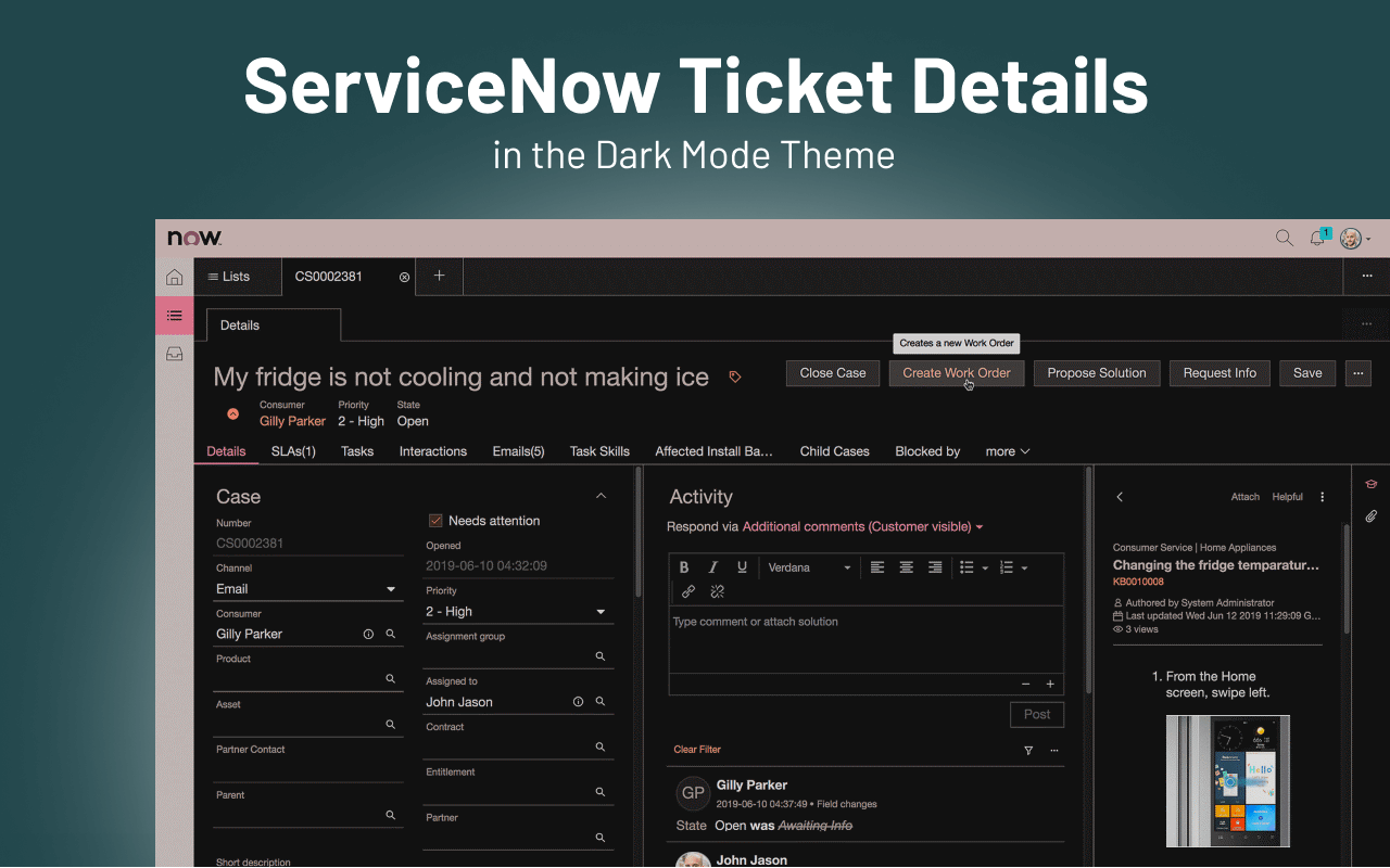 Dark Mode for ServiceNow - 截图 5