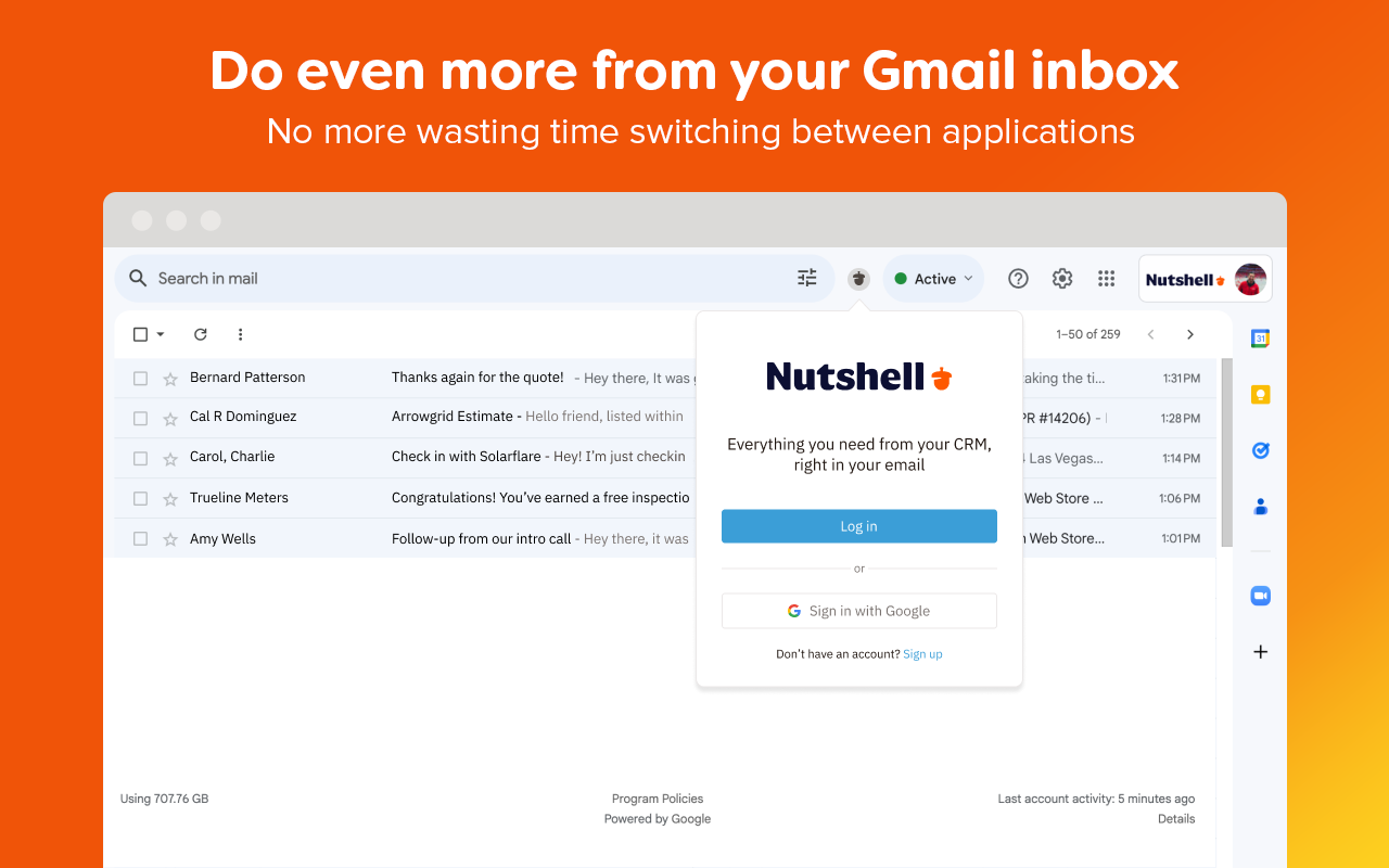 Nutshell CRM for Gmail - 截图 1