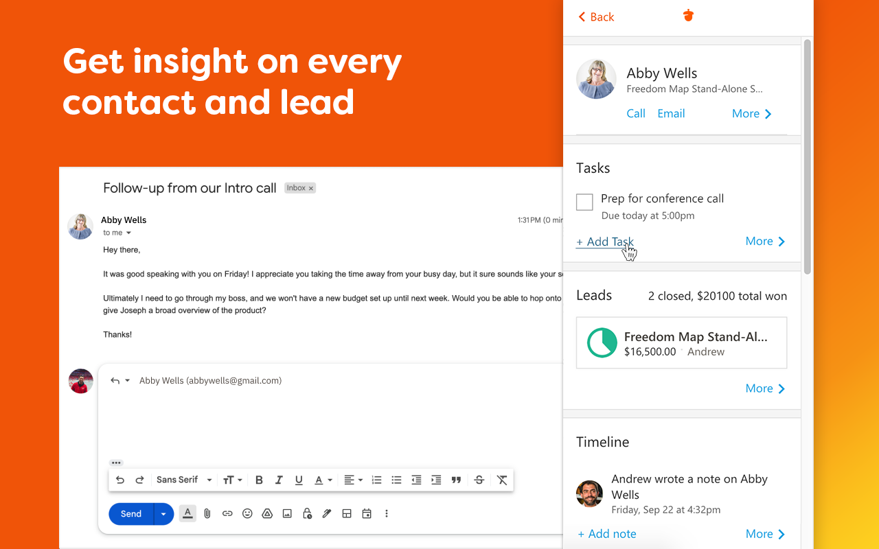 Nutshell CRM for Gmail - 截图 2