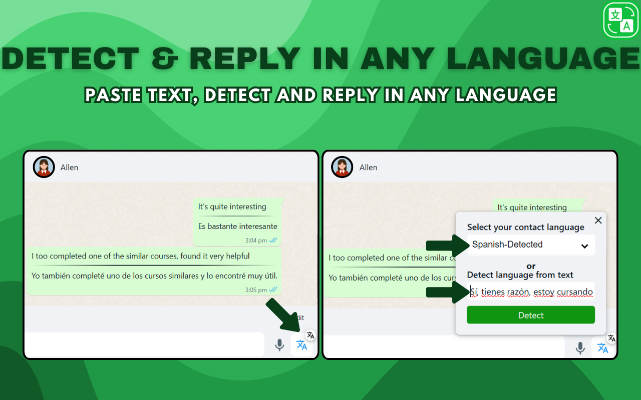 WhatsApp™ Web Translator - 截图 1