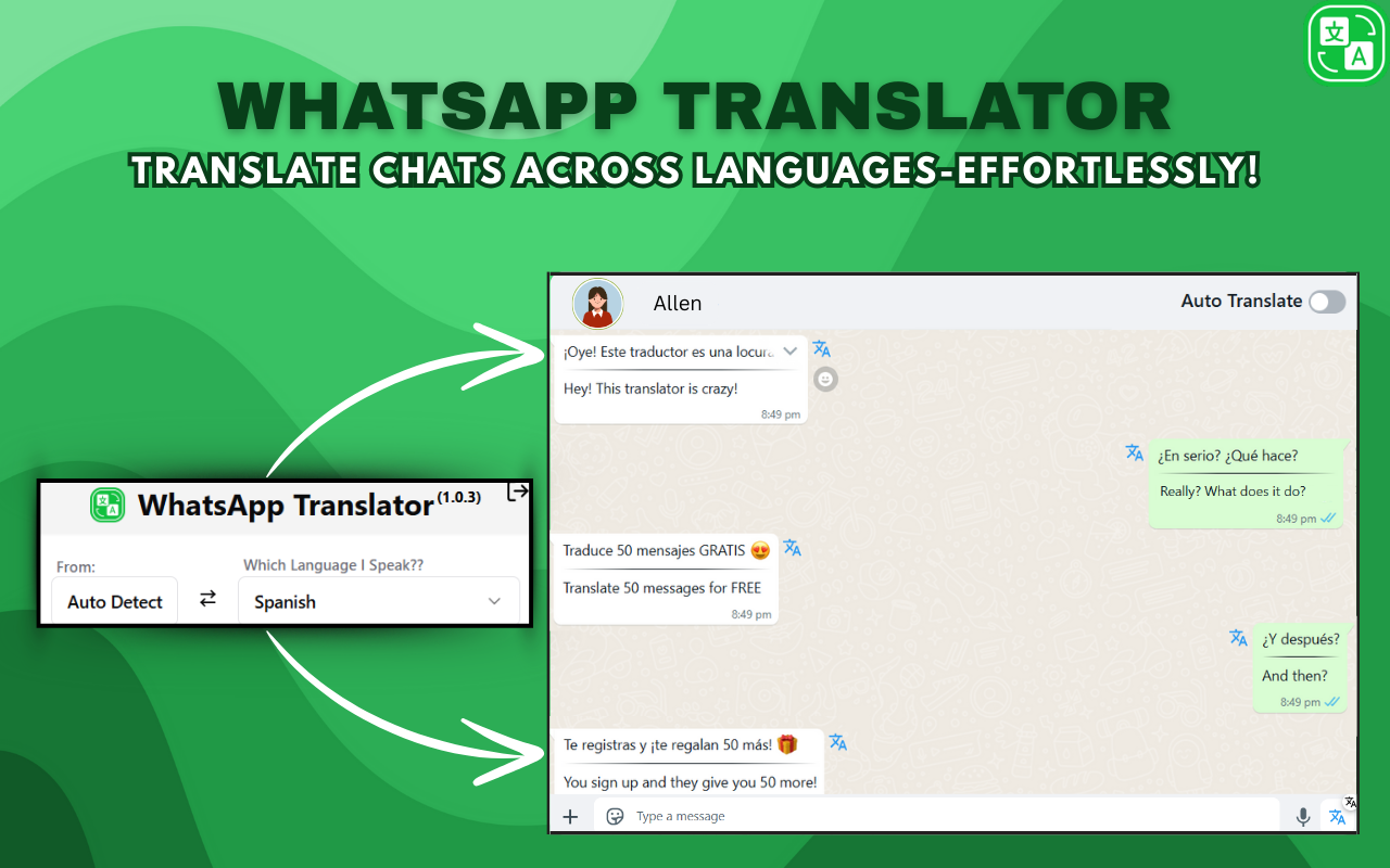 WhatsApp™ Web Translator - 截图 2