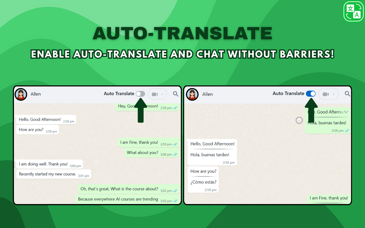 WhatsApp™ Web Translator - 截图 4