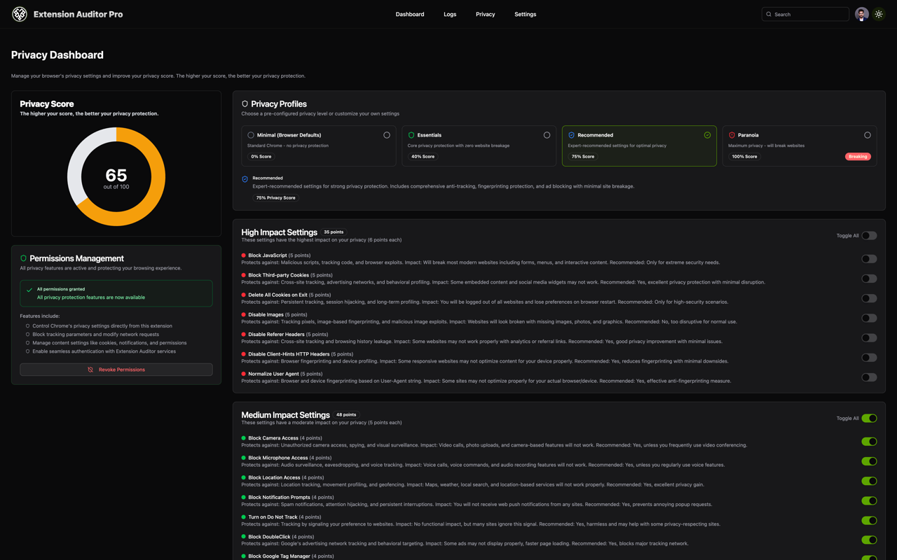Extension Auditor Pro - Assess Risk & Improve Browser Security Posture - 截图 2