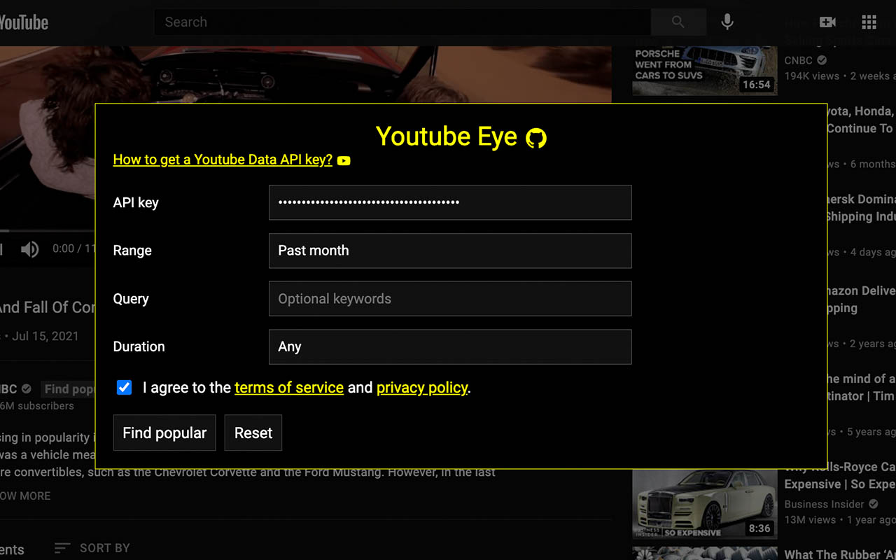 Search Youtube Comments and Channels - 截图 1