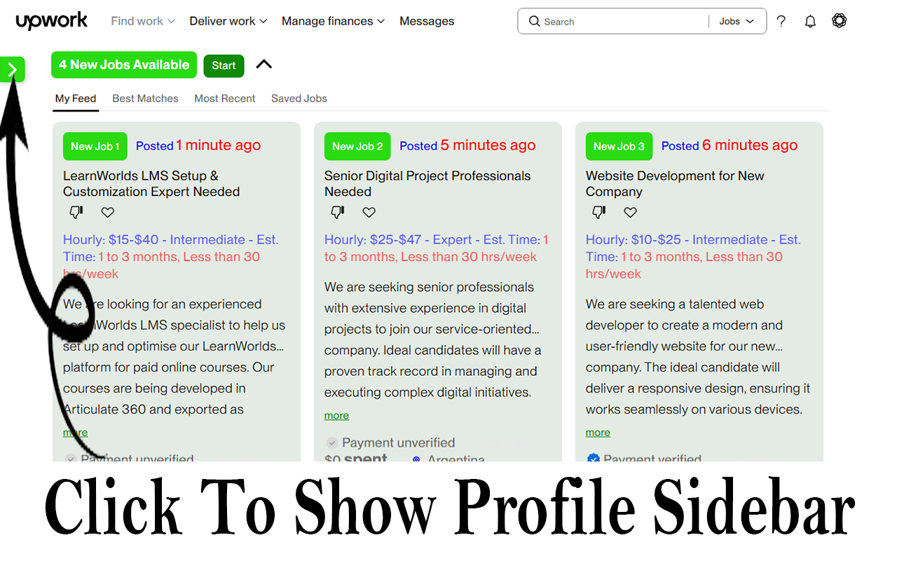 Upwork Modern Workflow — Review Jobs Faster with a 3-Column Layout - 截图 1