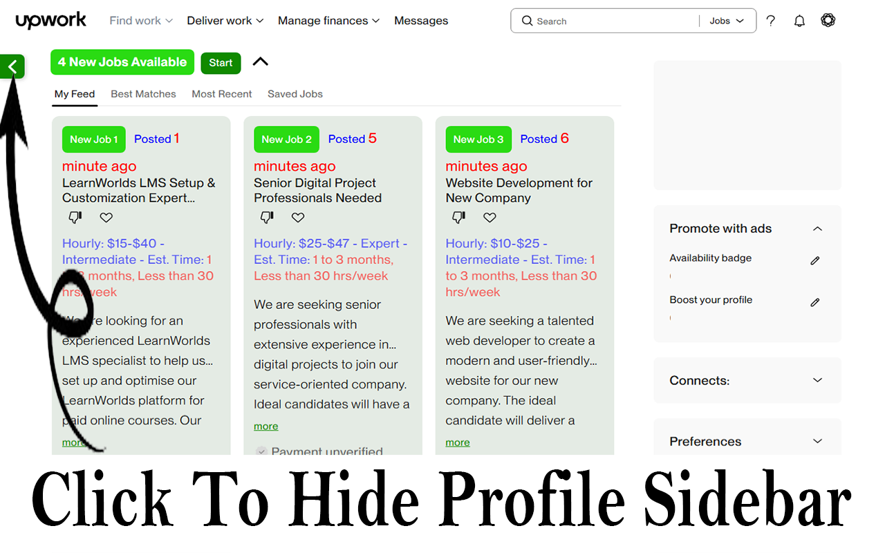 Upwork Modern Workflow — Review Jobs Faster with a 3-Column Layout - 截图 2