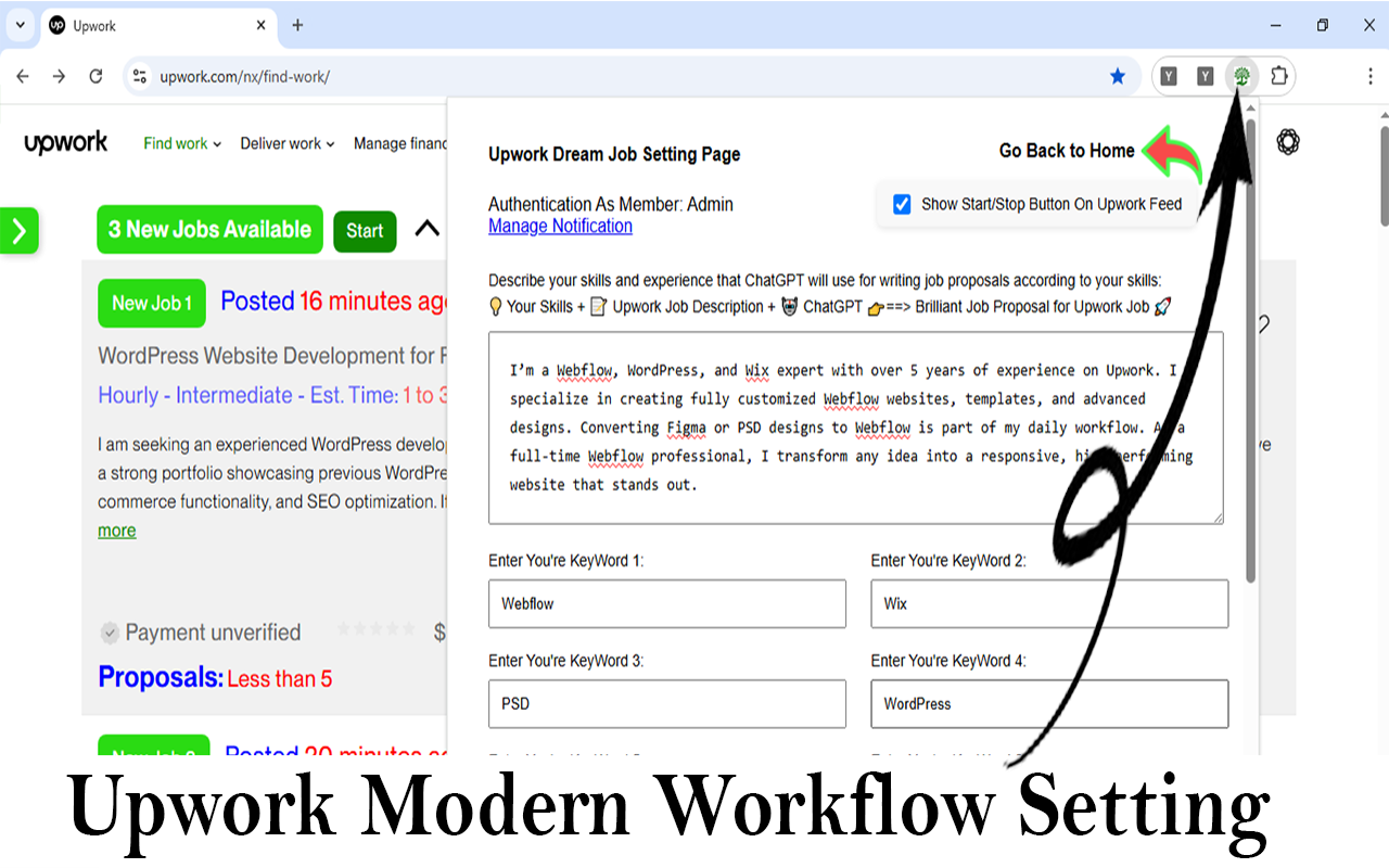 Upwork Modern Workflow — Review Jobs Faster with a 3-Column Layout - 截图 3