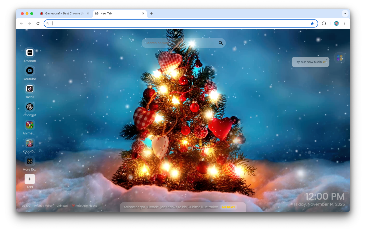 Christmas Tree Lights Live Wallpaper - 截图 2