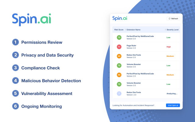SpinMonitor – Free Extension Security Checker - 截图 2