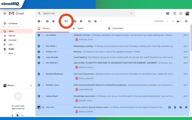 Backup Emails to AWS S3 by cloudHQ - 截图 3