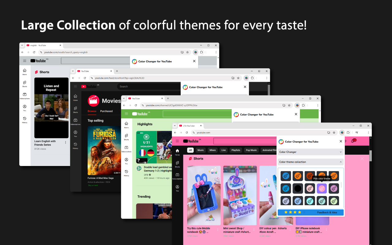 YouTube的主题和颜色更换器 - Colorize YouTube - 截图 1
