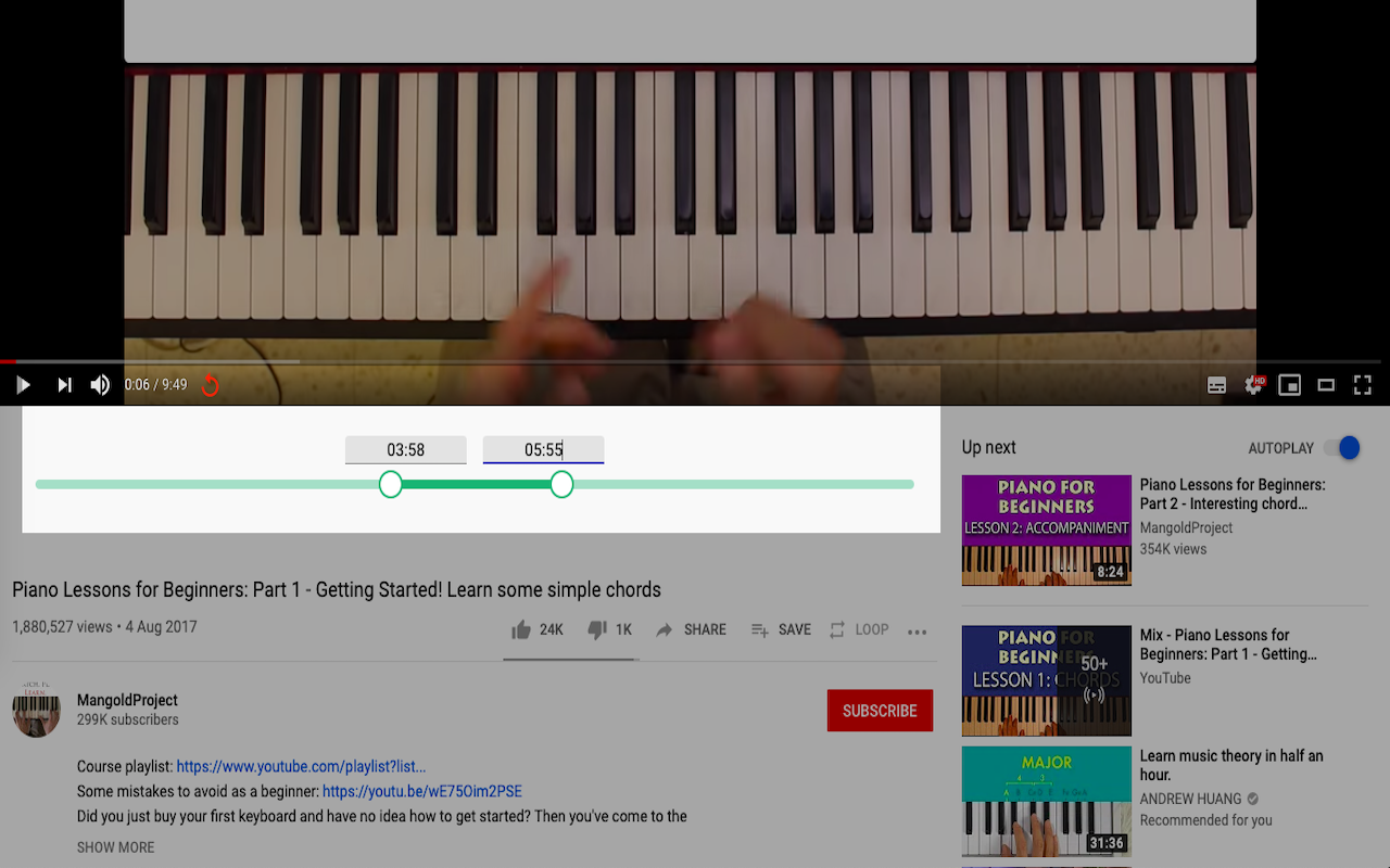 iLoop: Youtube Loop Repeat Replay Part Video - 截图 1