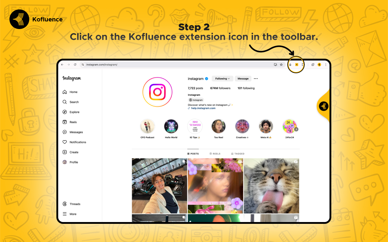 Kofluence Extension - 截图 3