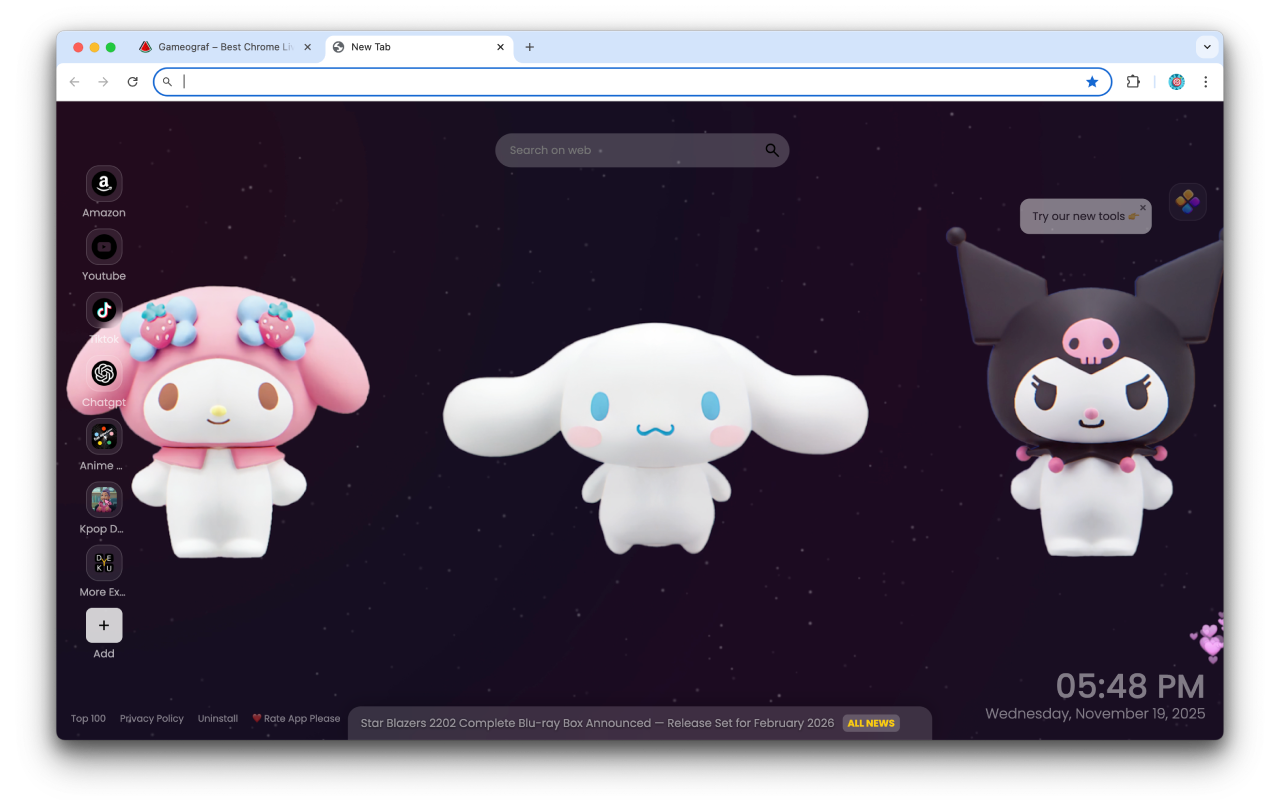 Kuromi With Friends Live Wallpaper - 截图 2
