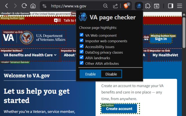 VA page checker - 截图 2