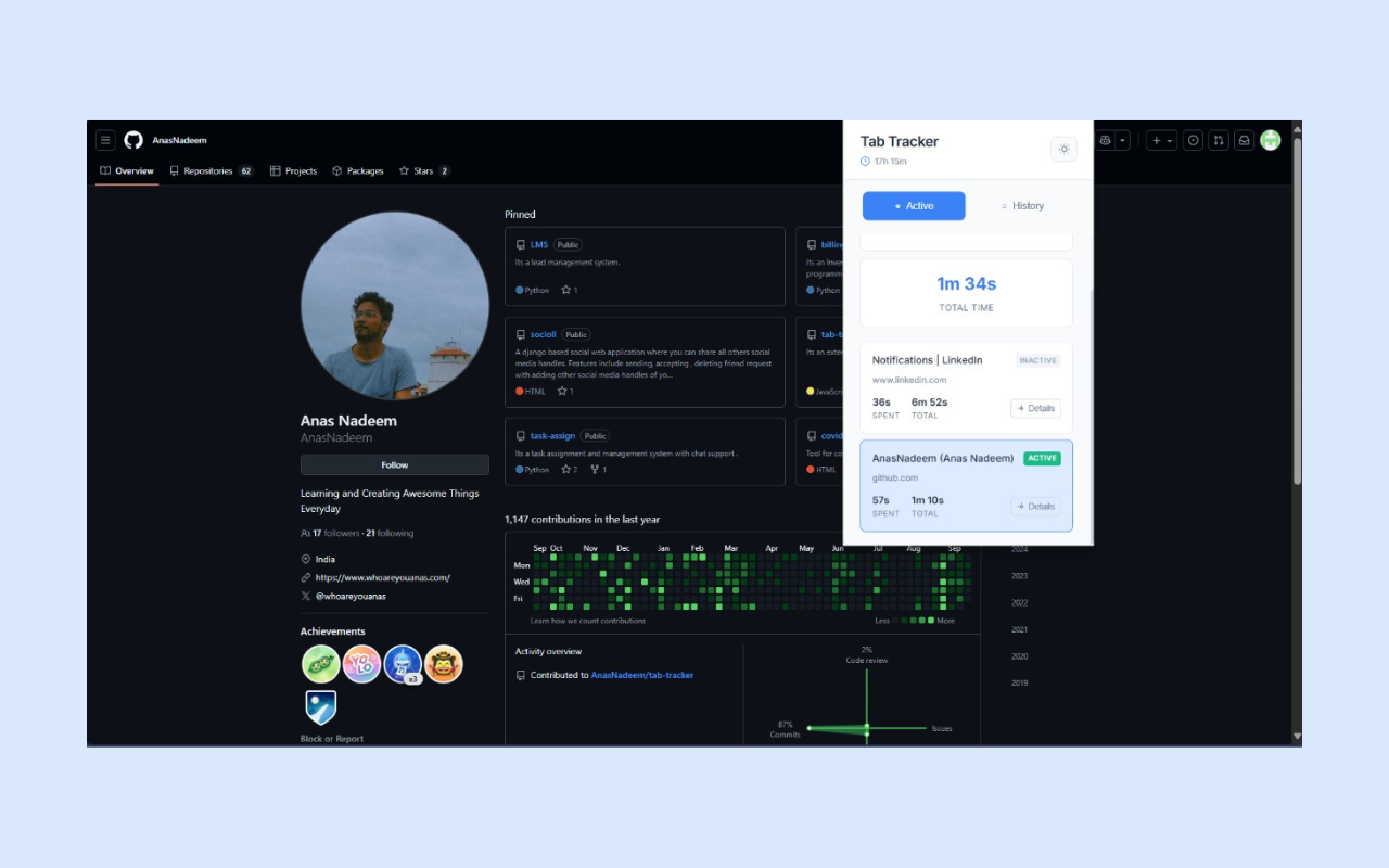 Tab Time Tracker - 截图 4