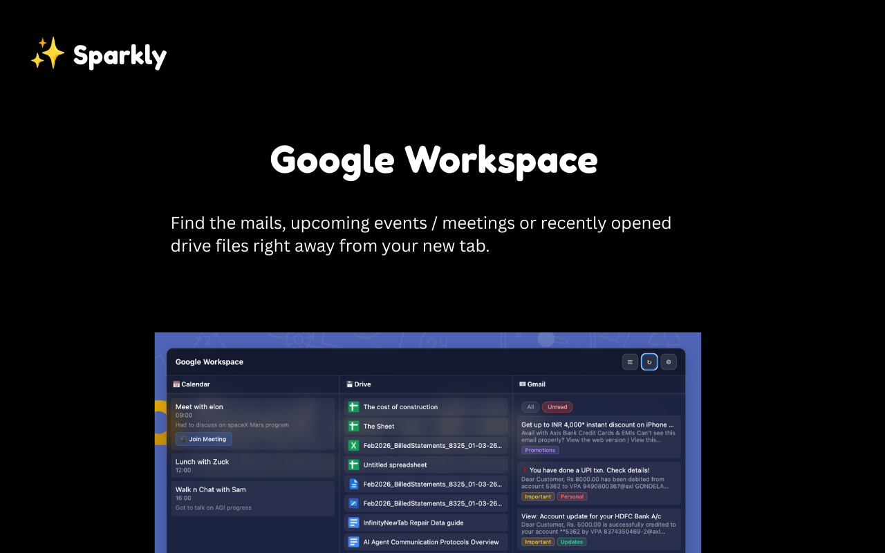 Sparkly – Beautiful & Productive New Tab - 截图 5