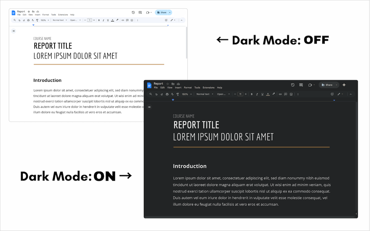 Dark Mode for Google Docs - 截图 2