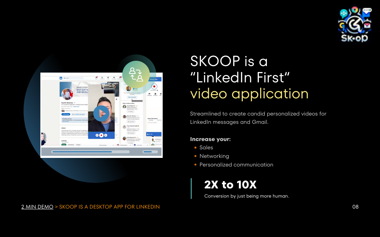 Skoop - Instant Video, Content Creation, CRM for LinkedIn & More - 截图 4