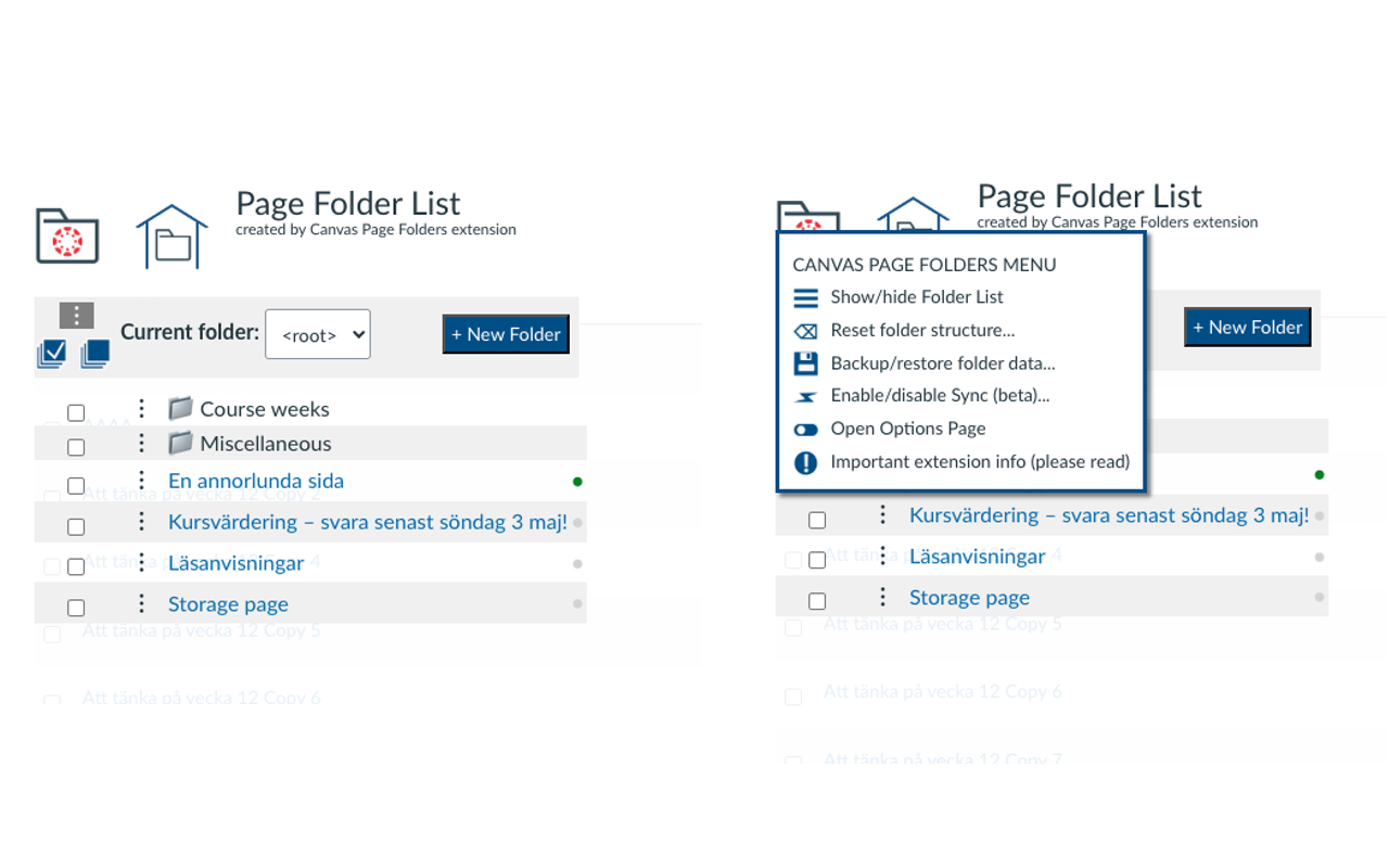 Canvas Page Folders - 截图 3