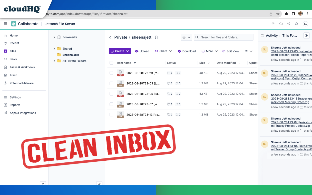 Save Emails to Egnyte by cloudHQ - 截图 5