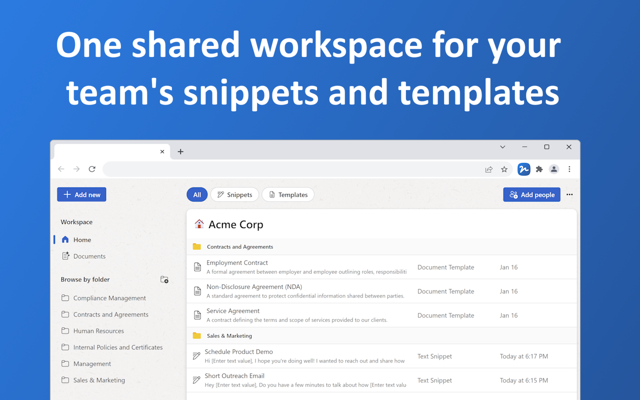 Text Snippets & Templates for Teams - 截图 5