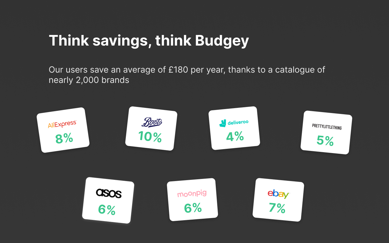 Budgey - Cashback & Promo Codes - 截图 2