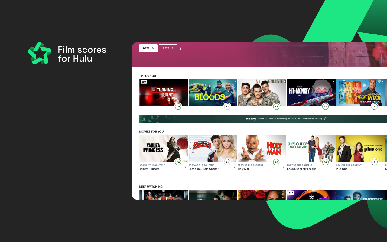 Film Scores for Hulu : TMDB ratings - 截图 1