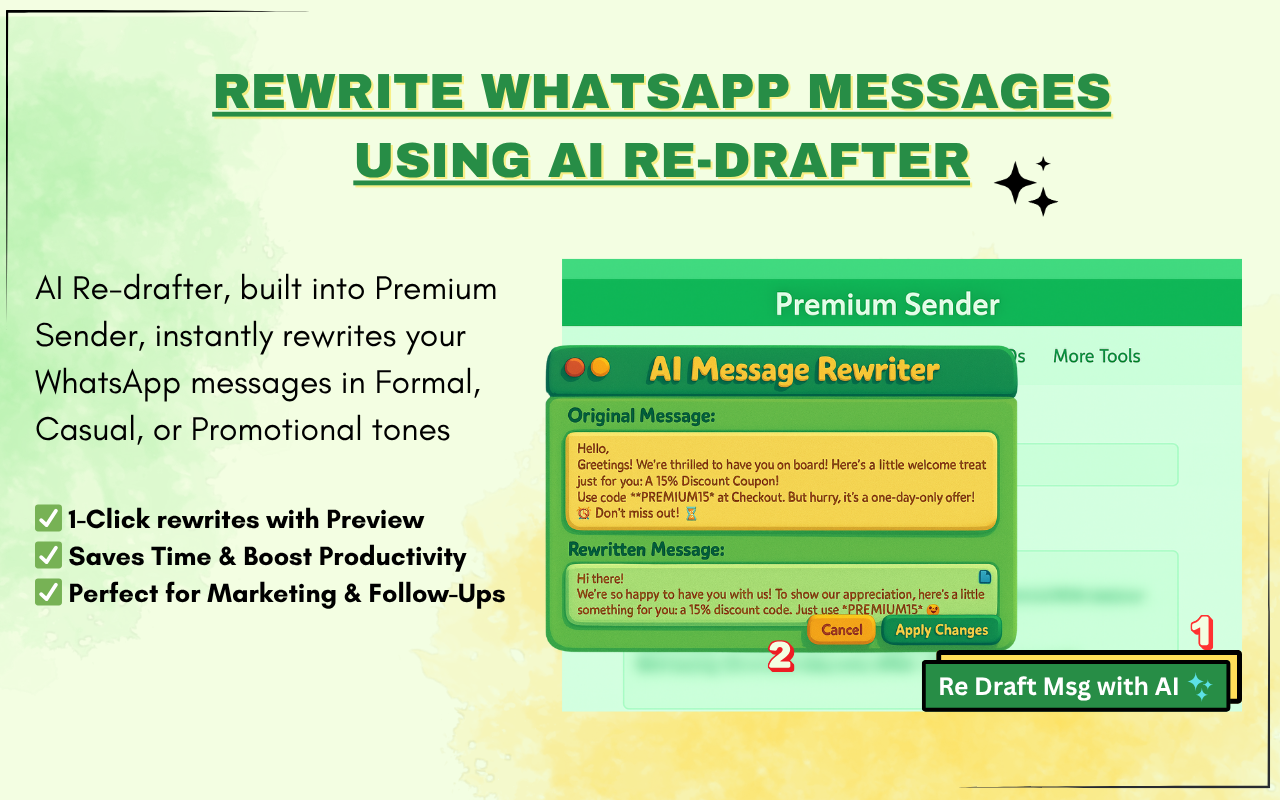 WA Bulk Sender - Premium Sender - 截图 1