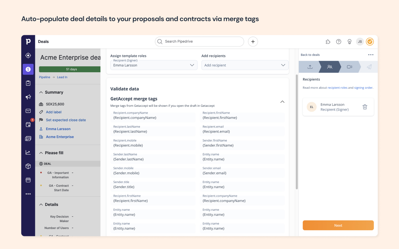 Digital Sales Room & eSignature for Pipedrive and Upsales - 截图 5