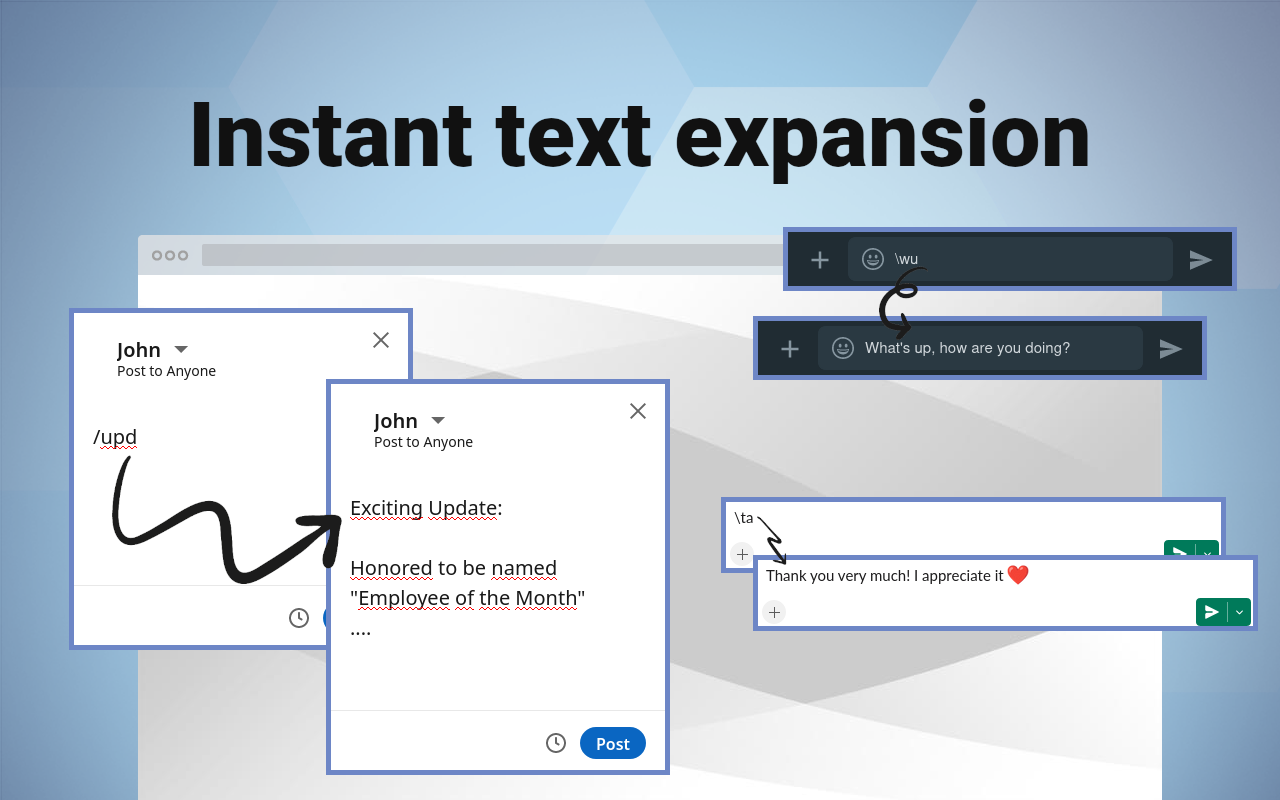 Web Text Expander：文本快捷方式和片段 - 截图 2