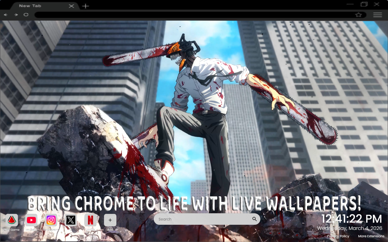 Chainsaw Man Live Wallpaper New - 截图 1