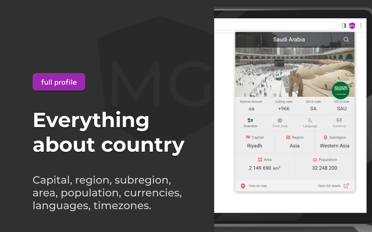 Material Geography — country lookup: flag, capital, calling code, currency - 截图 3
