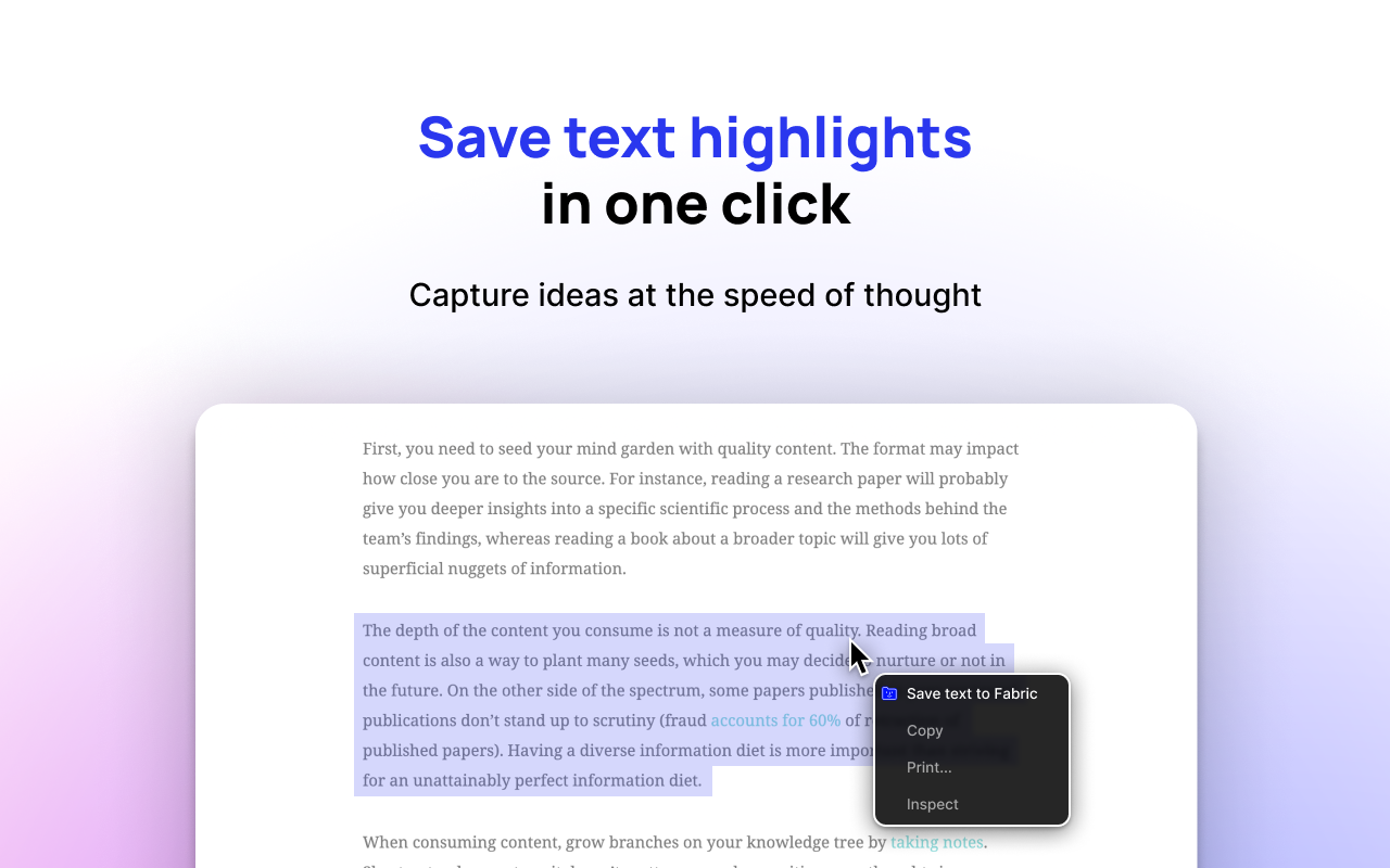 Fabric web clipper - save anything from the web - 截图 1