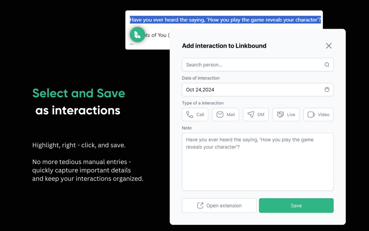 linkbound - Social selling tool for LinkedIn™ - 截图 1