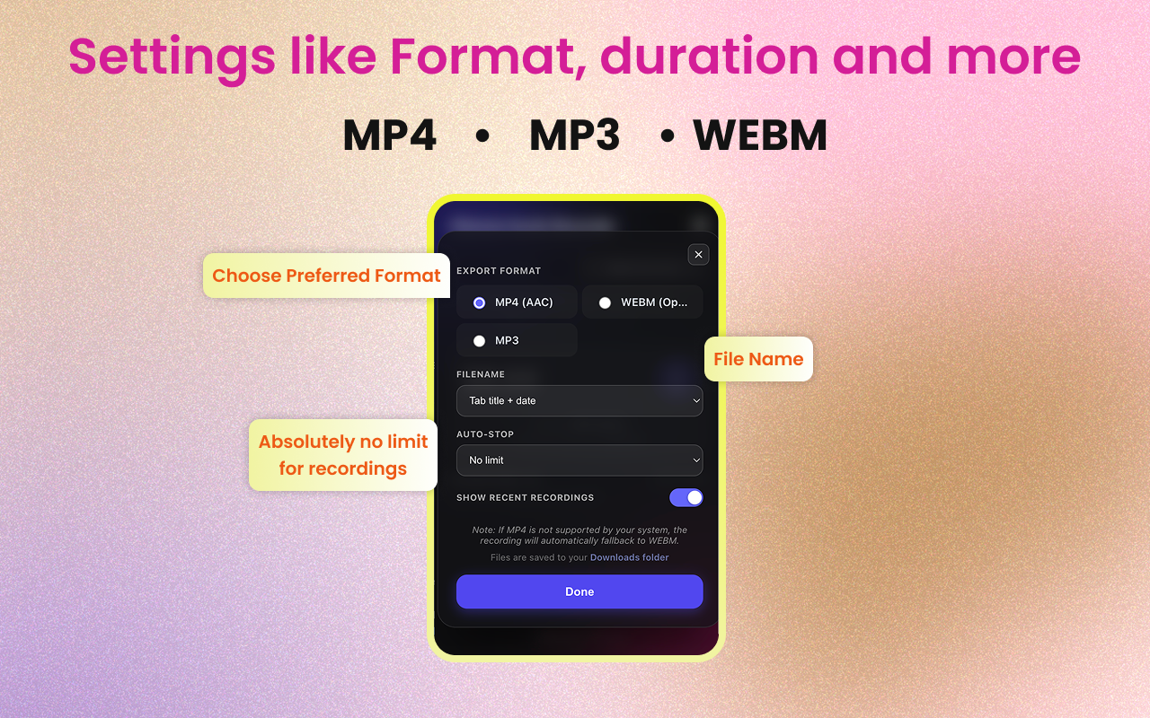 Chrome Audio Recorder - 截图 2
