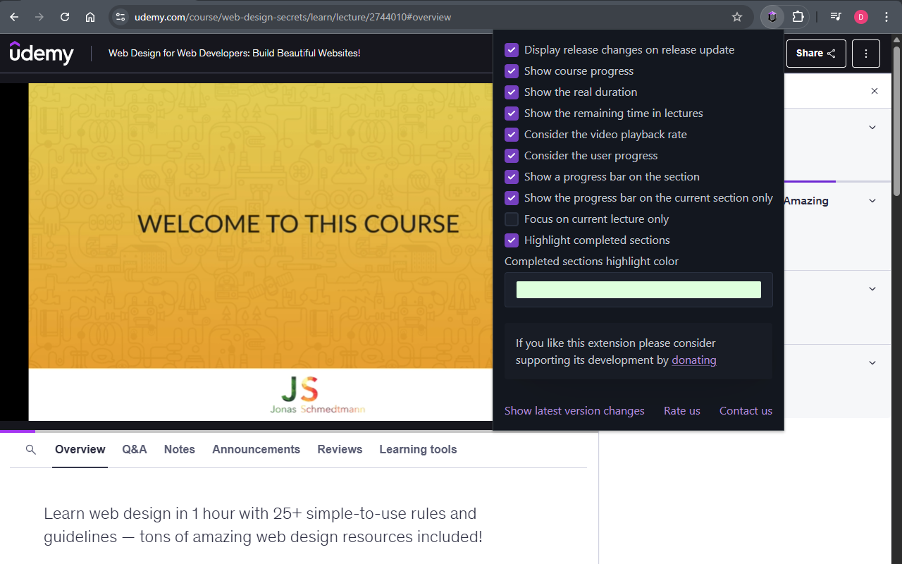 Udemy Time Remaining - 截图 2