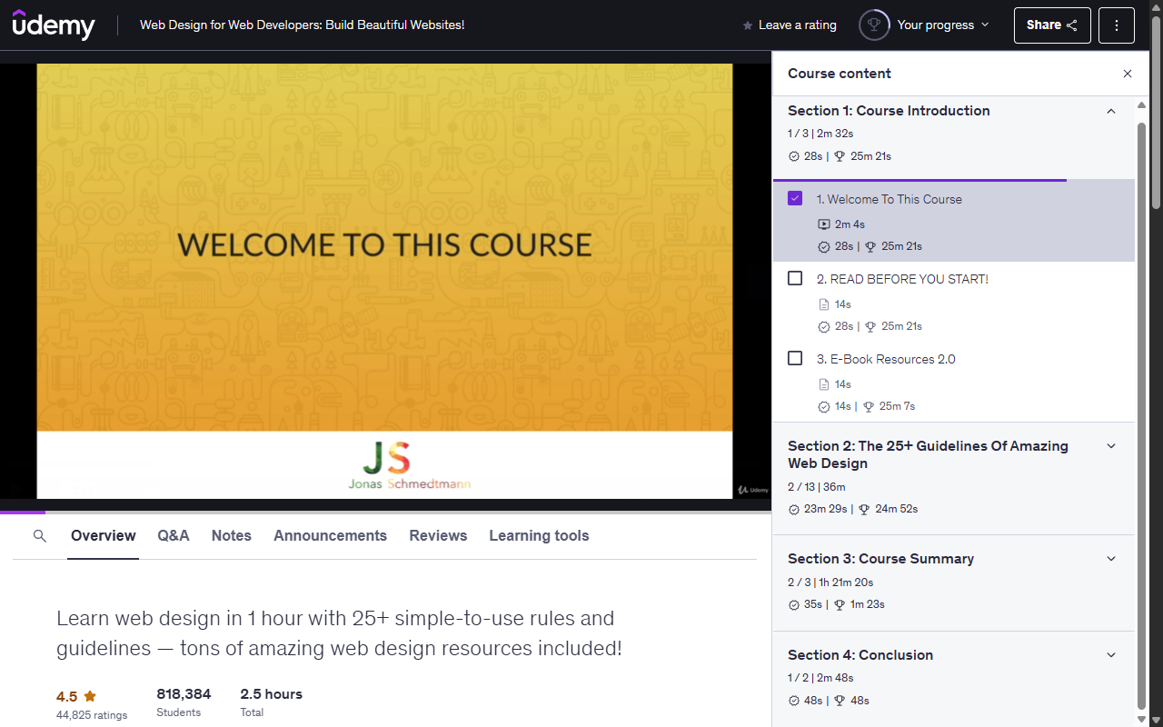 Udemy Time Remaining - 截图 5