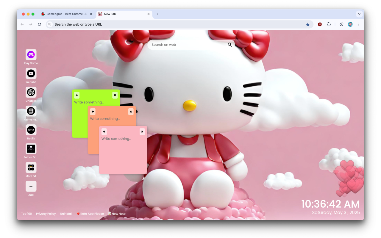 Hello Kitty Flying Live Wallpaper - 截图 1