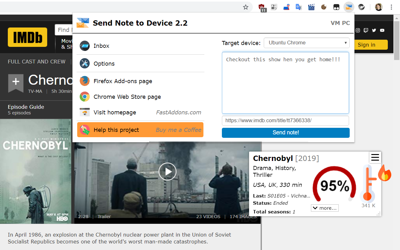 Send Note to Device - 截图 2