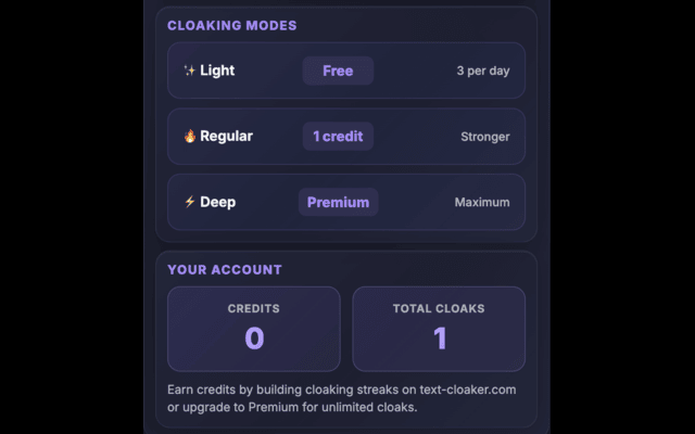 TextCloaker - 截图 1