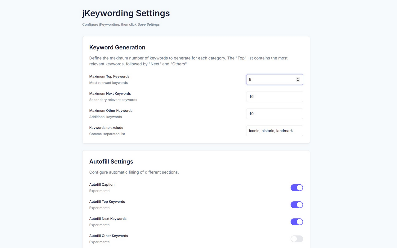 jKeywording | Stock photo keyword generator - 截图 4