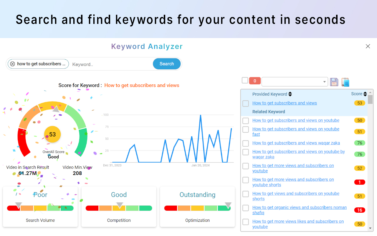 TubeNXT – YouTube SEO Tool (Better than vidIQ?) - 截图 3