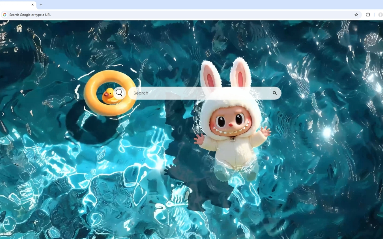 Labubu Poolside Float Live Wallpaper - 截图 2